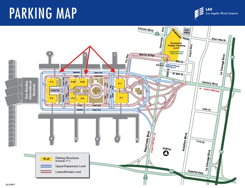 LAX Terminal Parking Map 1