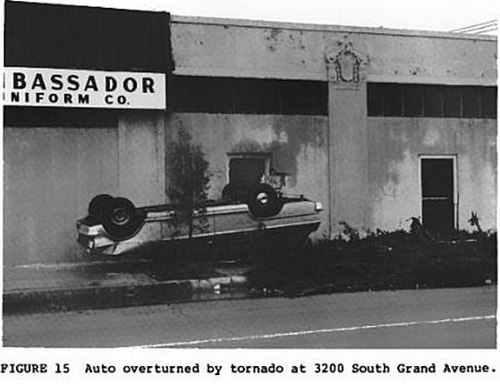 Car Overturned by Tornado