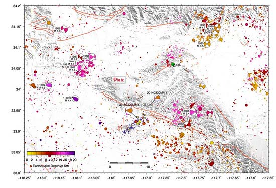 La Habra Earthquake Aftershock Map