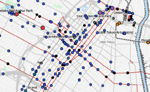 los angeles public transit in motion