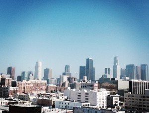 A Blue Sky in Downtown Los Angeles