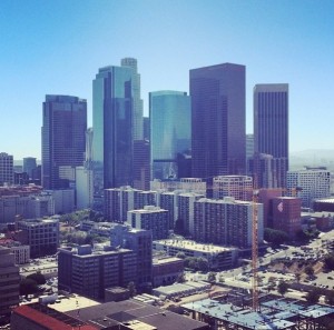View from City Hall Observation Deck in DTLA