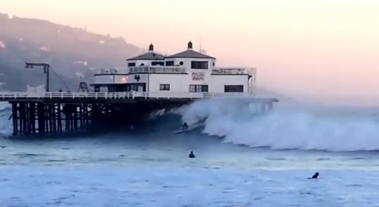 Big Wave Surfing in Malibu