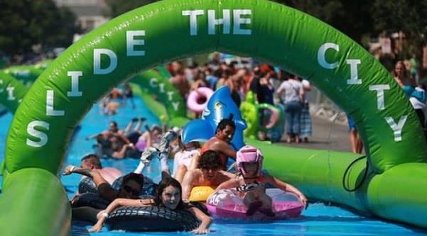 Water Slide Downtown Los Angeles