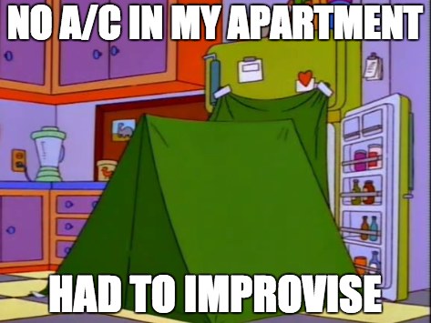 Image: https://www.welikela.com/wp-content/uploads/2014/09/improvised-air-conditioning-simpsons.jpg 16 Memes That Perfectly Capture The Experience of an LA Heat Wave
