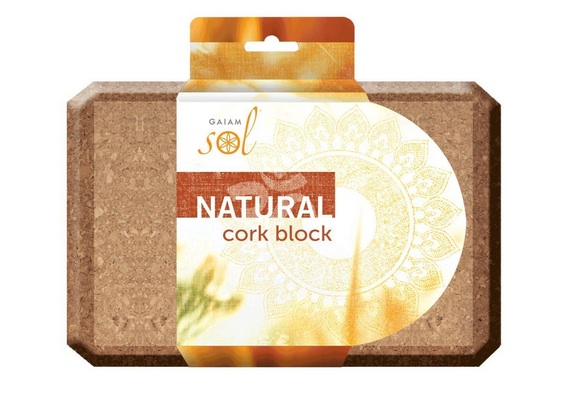 Gaiam Sol Natural Cork Yoga Block