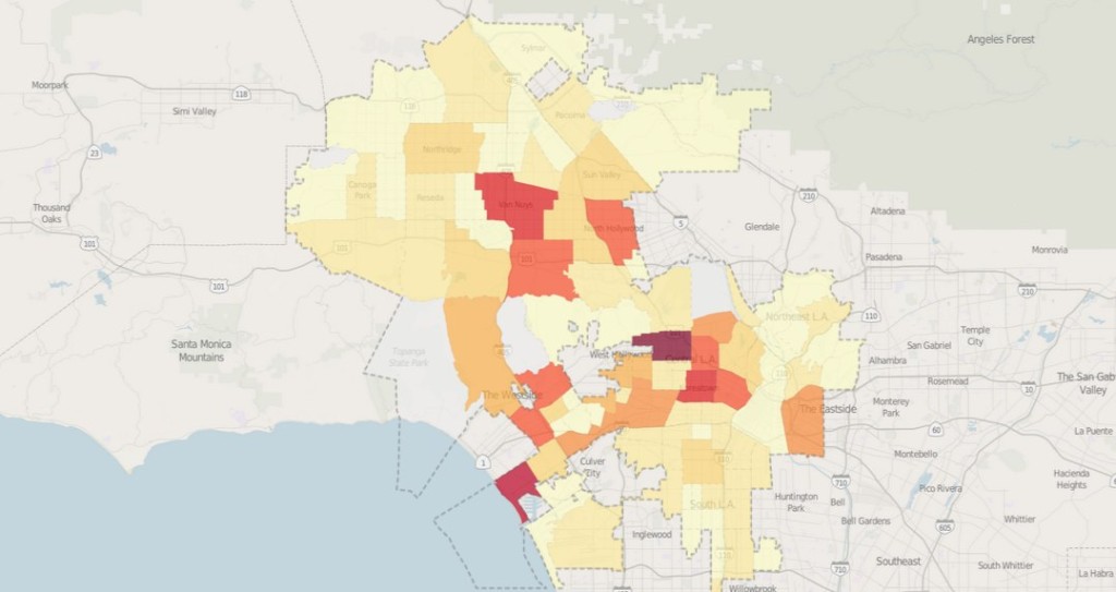 Parking Ticket Map Los Angeels