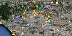 Map of Free Stuff to Do in Los Angeles