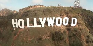 Drone Footage Hollywood Sign
