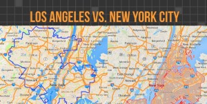 Los Angeles vs. New York Map Comparison
