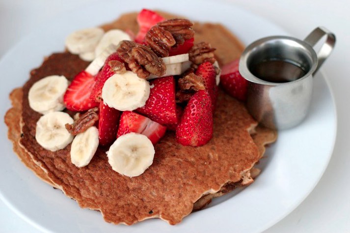 Marston's Strawberry Walnut Pancakes