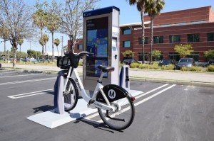 Downtown Los Angeles Bike Sharing Kiosk
