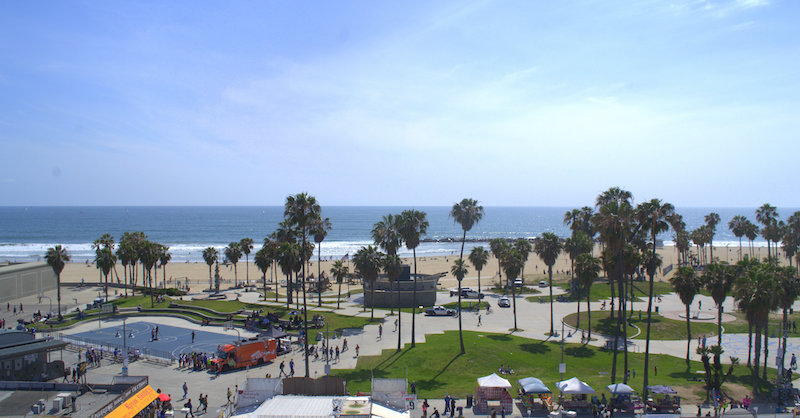 Hotel Erwin Rooftop Bar View of the Venice Boardwalk