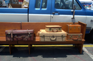 Vintage Suitcases at The Rose Bowl Flea Market