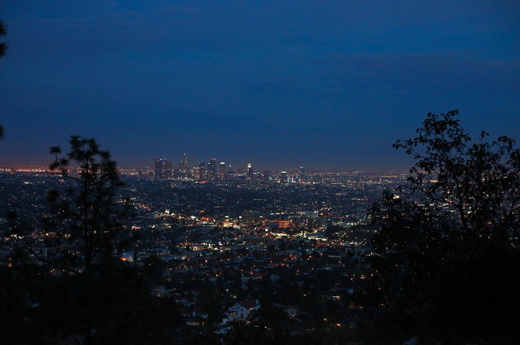 Night Time View of Downtown Los Angeles