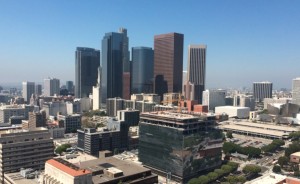 View of Downtown Los Angeles from City Hall Observation Deck
