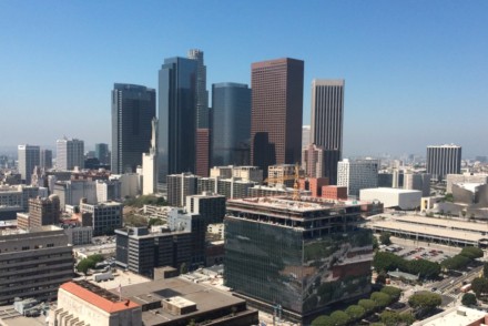 View of Downtown Los Angeles from City Hall Observation Deck