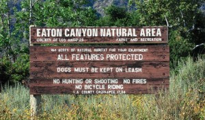 Eaton Canyon Natural Area Sign