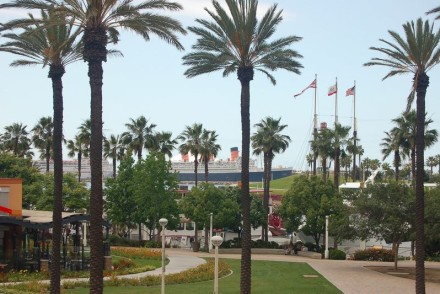 Queen Mary with Palm Trees