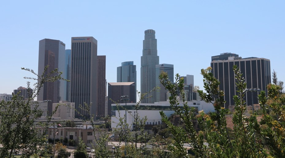 View of DTLA from Vista Hermosa Park