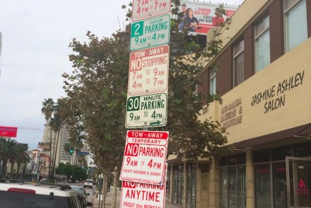 Crazy L.A. parking sign