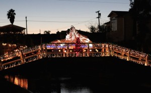 Venice Canals Christmas Lights on Display