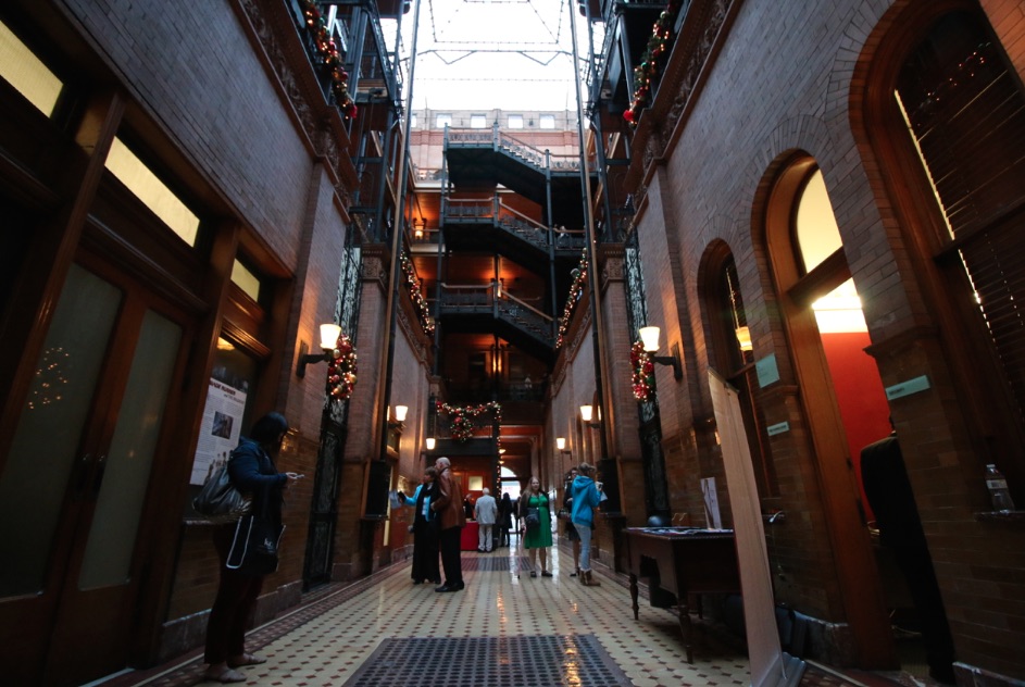 Walking in to the Bradbury Building