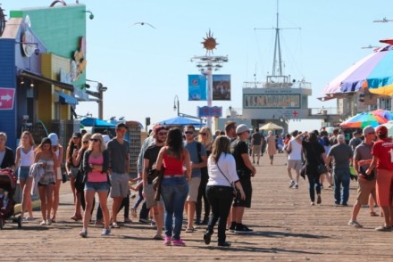 Santa Monica Pier Crowd