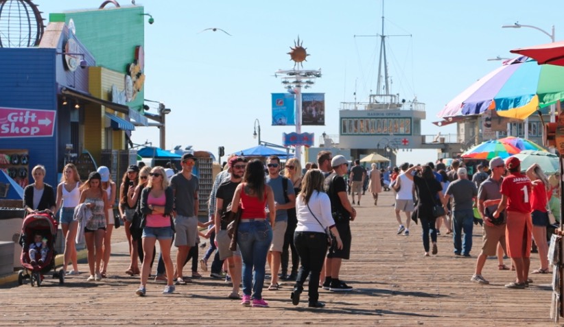 Santa Monica Pier Crowd