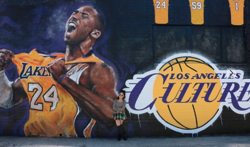 A Kobe Bryant Mural in Downtown Los Angeles