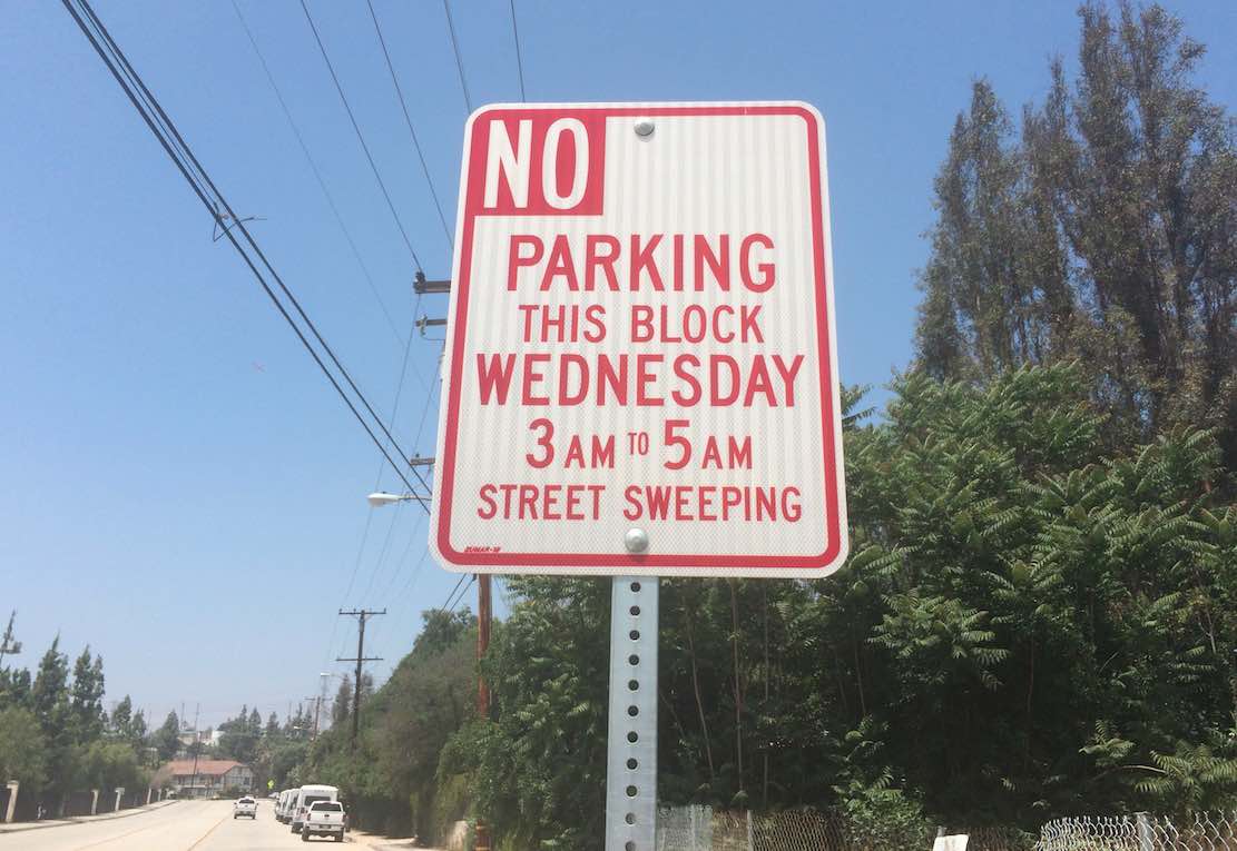 Street Sweeping Sign