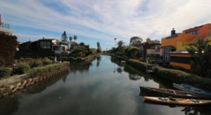 Venice Canals with Blue Skies