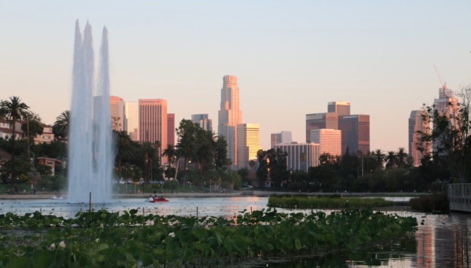 Echo Park Lake at Dusk