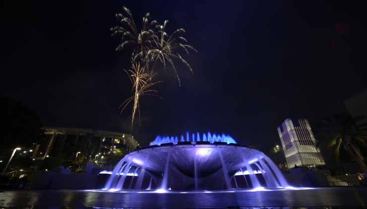 Grand Park Fountain Fireworks
