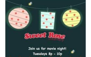 sweet rose summer cinema night