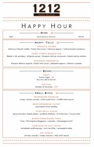 1212 happy hour menu
