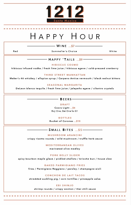 1212 happy hour menu