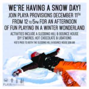 playa provisions snow day