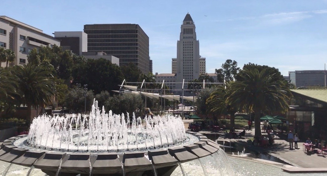 Grand Park Los Angeles fountain