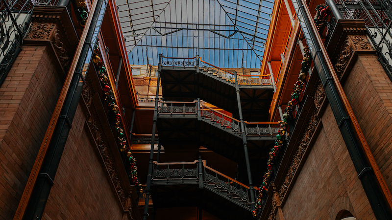 Interior of The Bradbury Building