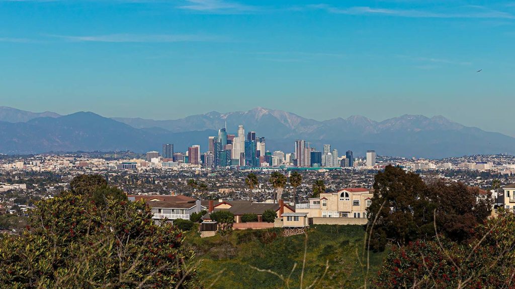 View of Downtown Los Angeles from Kenneth Hahn Recreation Area