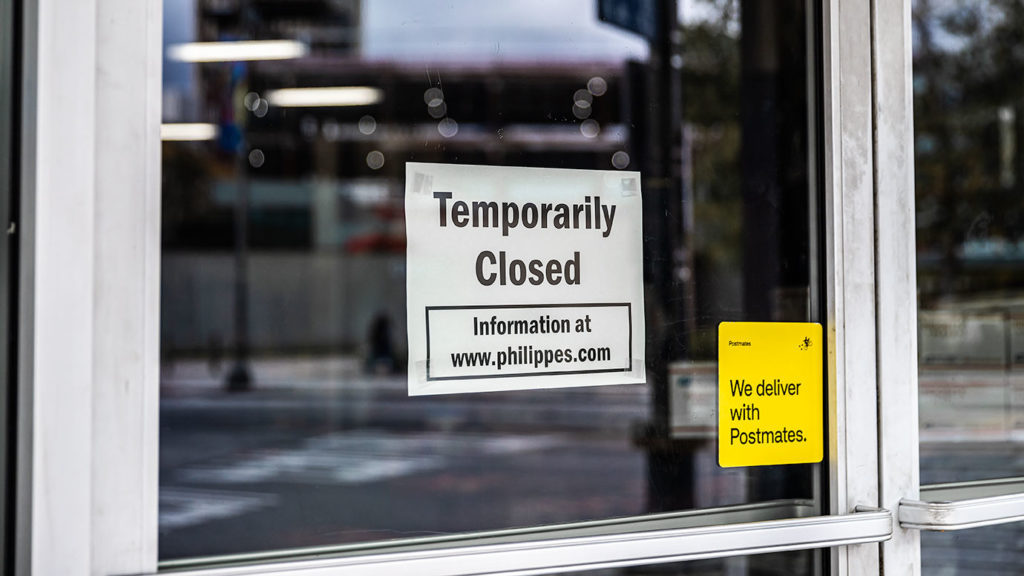 Closed Sign at Philippe