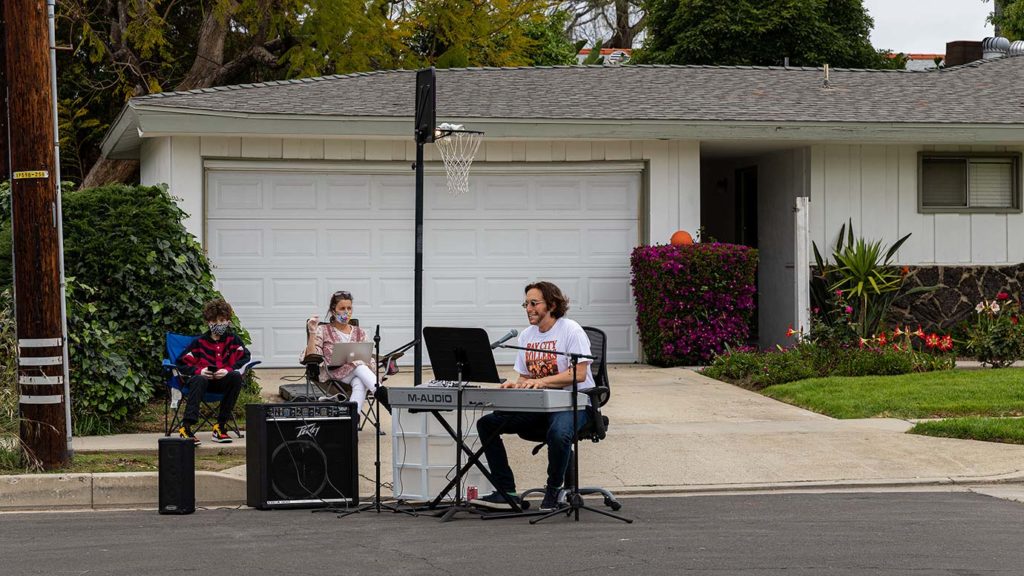adam chester singing in his neighborhood