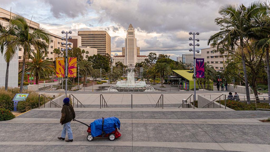 Grand Park facing City Hall