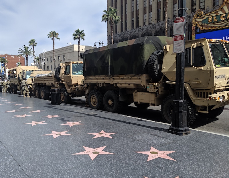 Hollywood protest.