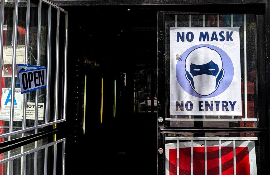 No Mask No Entry sign