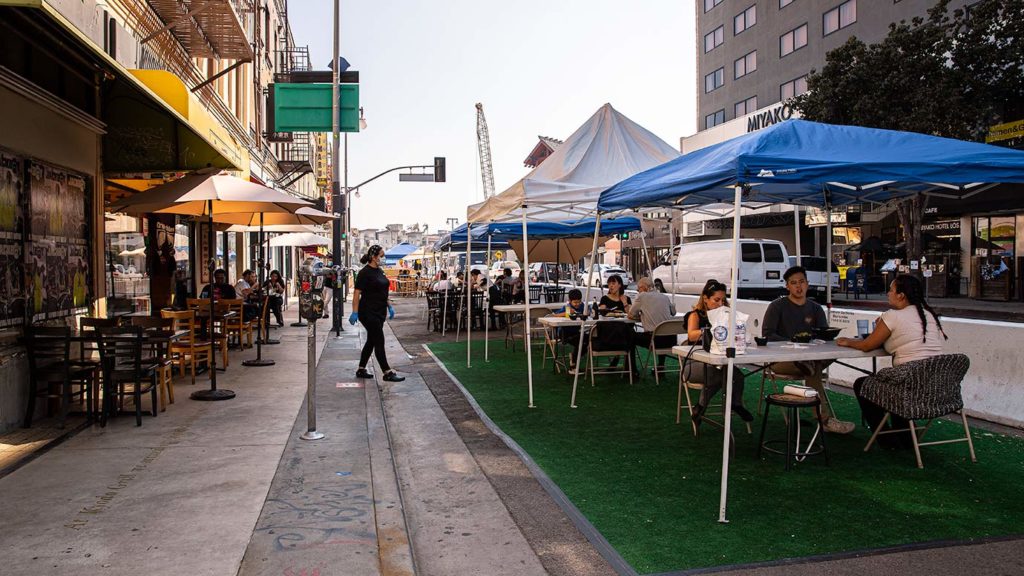 1st Street Outdoor Dining in Little Tokyo