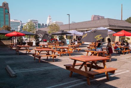 Honda Plaza Little Tokyo Outdoor Dining Picnic Tables