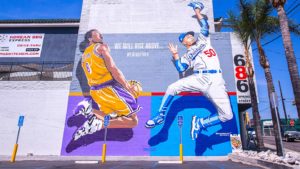 Kobe Bryant and Mookie Betts mural Chinatown