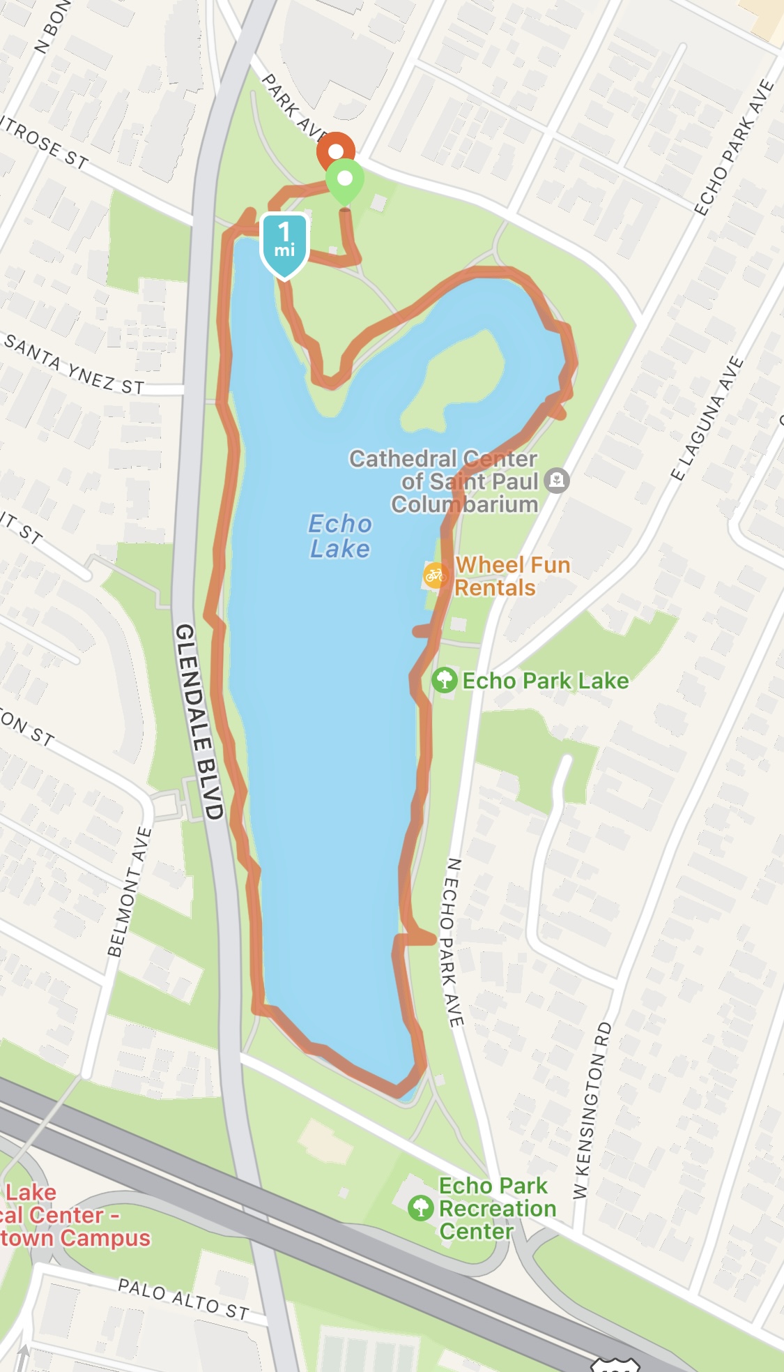 Echo park lake walk map Echo park lake walk map